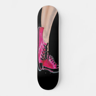 Tênis Rosa Skate Preto