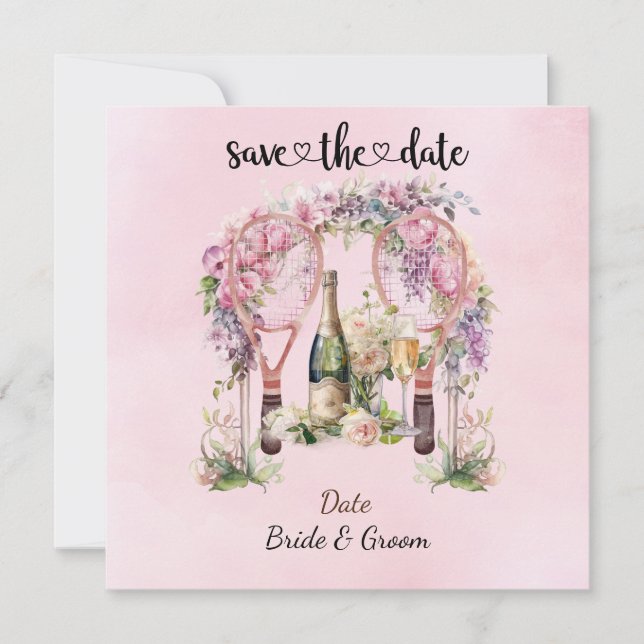 Ténis Salve a data Convite para Festa de Casamento (Frente)
