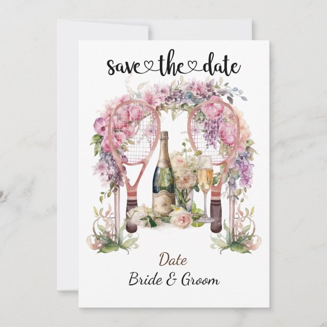 Tênis Salve a data Convite para Festa de casamento (Frente)