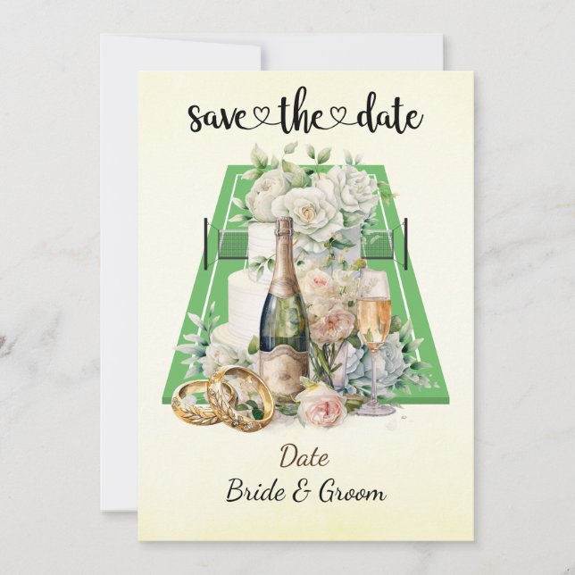 Tênis Salve a data Convite para Festa de casamento (Frente)