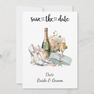 Tênis Salve a data Convite para Festa de casamento