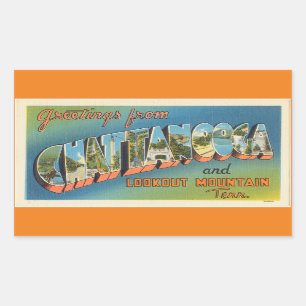 Tennessee, folha de 4 etiquetas de Chattanooga