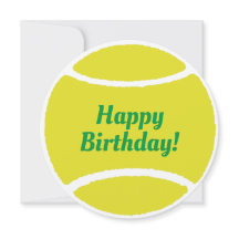 Tennis ball card: Happy Birthday! -text changeable