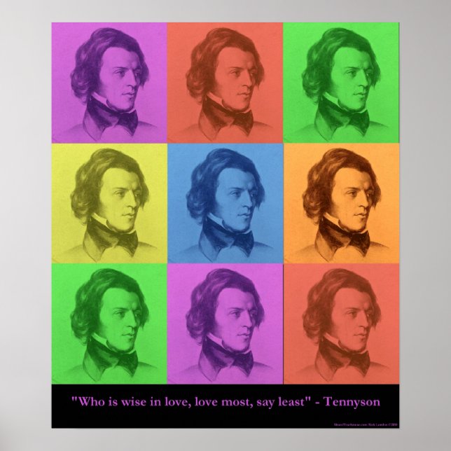 Tennyson "O Amor é Longo" Impressão em Tela Pop Ar (Frente)