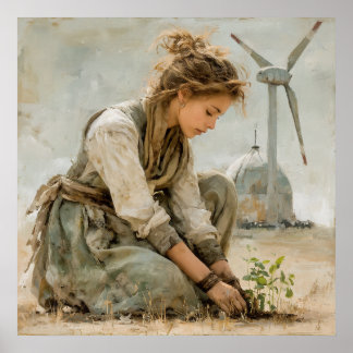 Tensão Amanhã - Mulher com Poster de mudas