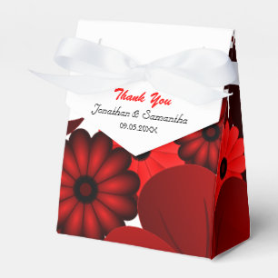 Tent Floral Vermelho e Branco com Caixa de Favorit