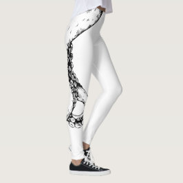 tentáculos de polvo em leggings brancas