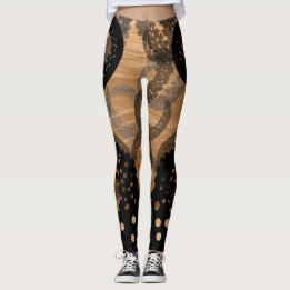 Tentáculos esmaecidos de laranja nas leggings marí