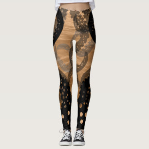 Tentáculos esmaecidos de laranja nas leggings marí