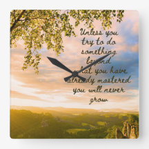 Tente Algo Novo Relógio De Parede