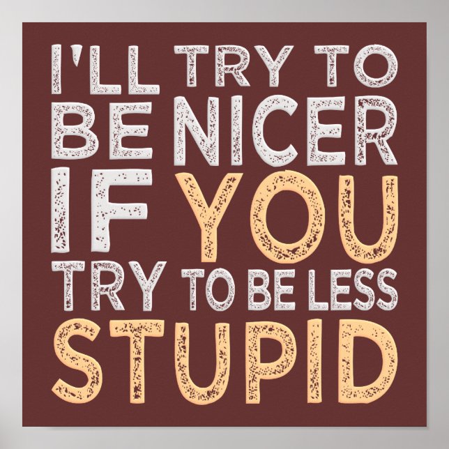 Tente ser um poster de cor personalizado mais agra (Frente)