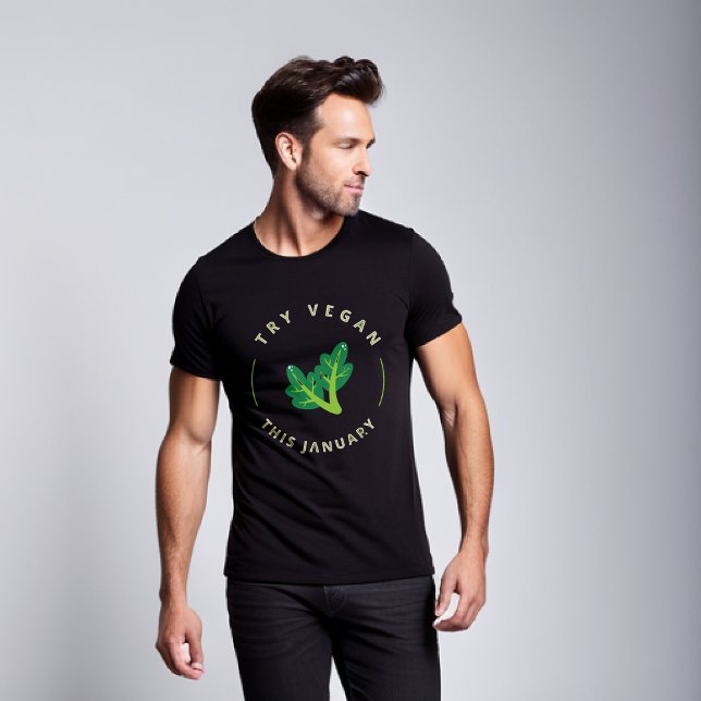 Tente Vegan nessa camiseta de janeiro (Criador carregado)