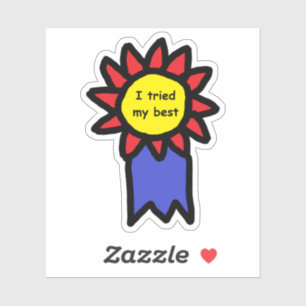 Tentei O Meu Melhor Prêmio Crachá Cortar O Adesivo