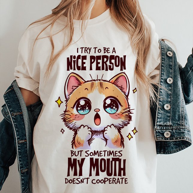 Tento Ser Bela Coisa Engraçada De Camiseta (Funny Quote Tee)