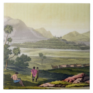 Teocalli, o grande templo em Tenochtitlan, México