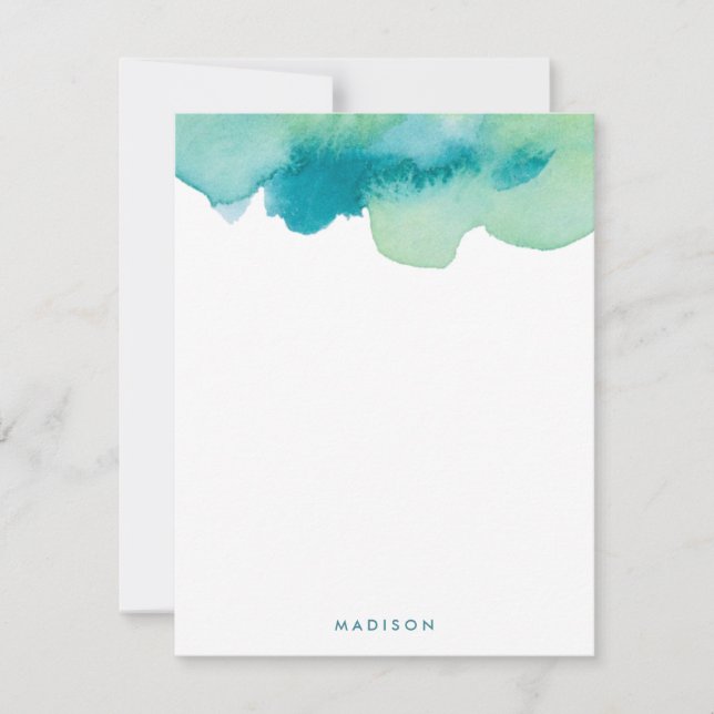 Teores e Aquarelas Verdes - Obrigado Notas (Frente)