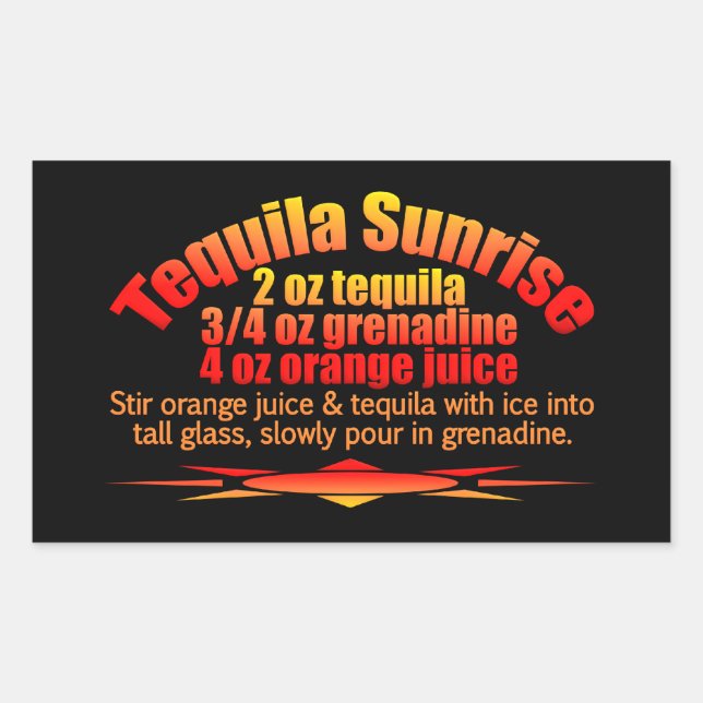 Tequila Adesivos sunrise (Frente)