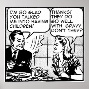 Ter Crianças Engraçadas - Poster Retro