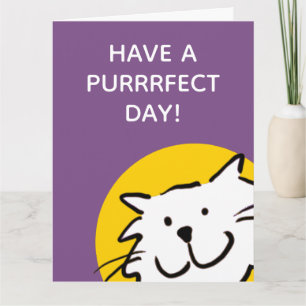 Ter um cartão de sobrevoo de gato de dia perfeito