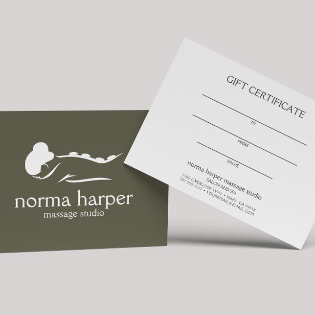 Terapeuta de Massagem Dark Sage  Cartão Presente d (Criador carregado)