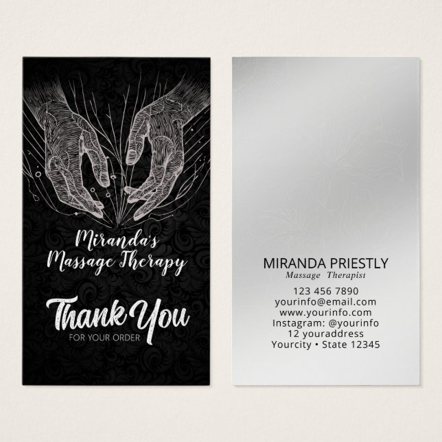 Terapêutica de Massagem Terapia Mãos Energia Spa B (Frente & Verso)