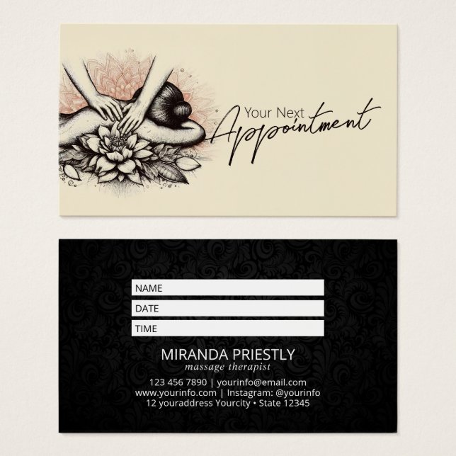 Terapêutica de Massagem Terapia Mãos Energia Spa B (Frente & Verso)