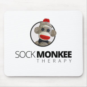 Terapia de Monkee da peúga - círculo Mousepad