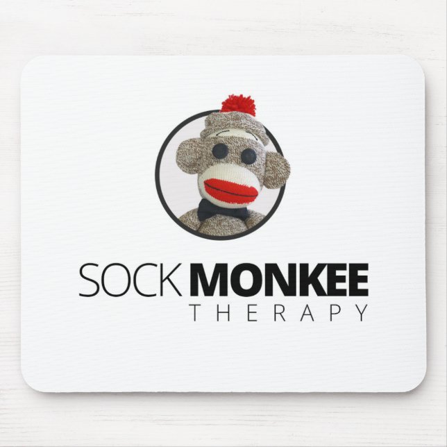 Terapia de Monkee da peúga - círculo Mousepad (Frente)