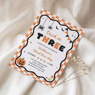 Terceiro Convite de Aniversário Boo-Day no Hallowe