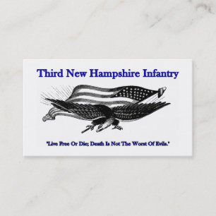 Terceiros cartões de visitas da infantaria de New