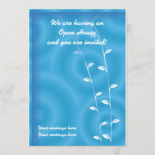 Termas do azul do modelo do convite