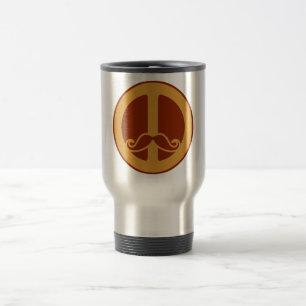 Térmica A caneca do Peace Stache - escolha o estilo