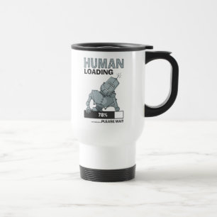 Térmica A carga humana, espera por favor a caneca de