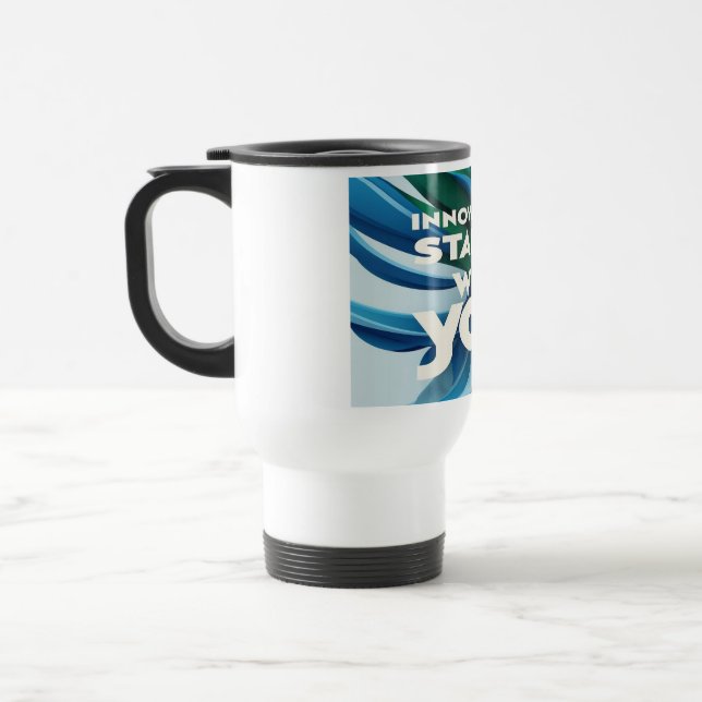 Térmica A Inovação Começa Com Você caneca para viagem 2 (Esquerda)