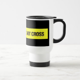 Térmica A linha de polícia não cruza a caneca