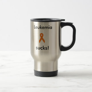 Térmica a prata, leucemia suga! caneca de viagem.