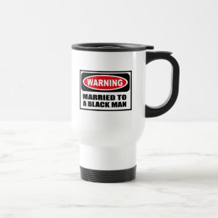 Térmica Advertência CASADA a uma caneca do HOMEM NEGRO