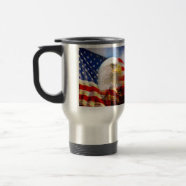 Térmica Águia americana e a caneca da viagem ao trabalho