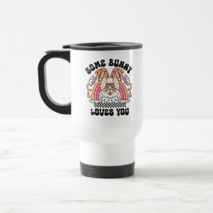 Térmica Algum Coelhinho Ama Você – Caneca de Coelho Fofo p