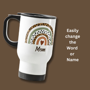 Térmica Alterar Nome Manchas Leopardo Impressão Caneca de 