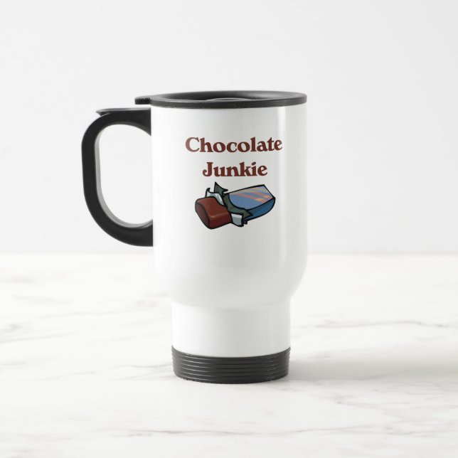 Térmica Amante do chocolate ou caneca de Chocoholic (Esquerda)