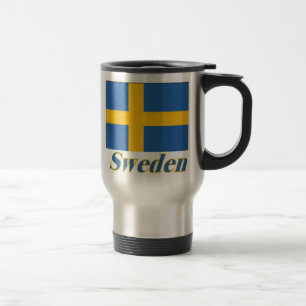 Térmica bandeira/suecia inoxidáveis da caneca da viagem a