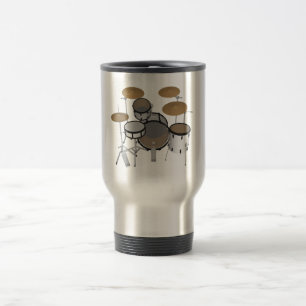 Térmica Bateria: Kit de Bateria Branco: Modelo 3D: Caneca