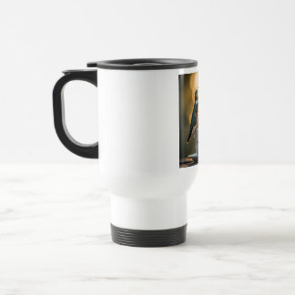 Térmica Beija-flor sentado em uma caneca de café Caneca de