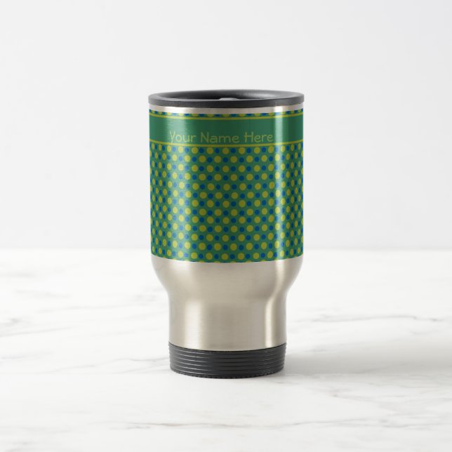 Térmica Bolinhas feitas sob encomenda da caneca de viagem, (Centro)