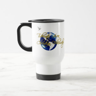 Térmica Branco isolado TACFVB da caneca