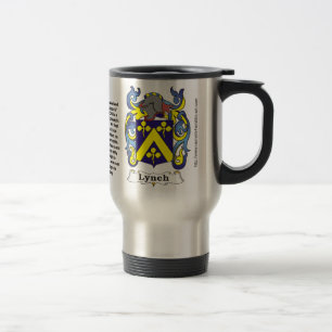 Térmica Brasão da família de Lynch em uma caneca de viag