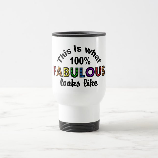 Térmica Caneca 100% FABULOSA - escolha estilo e cor (Centro)
