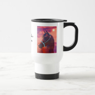 Térmica Caneca árabe do nascer do sol dos cavalos