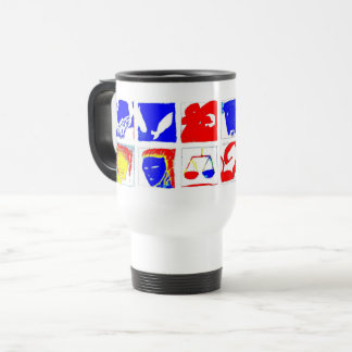 Térmica Caneca branca dos símbolos da astrologia